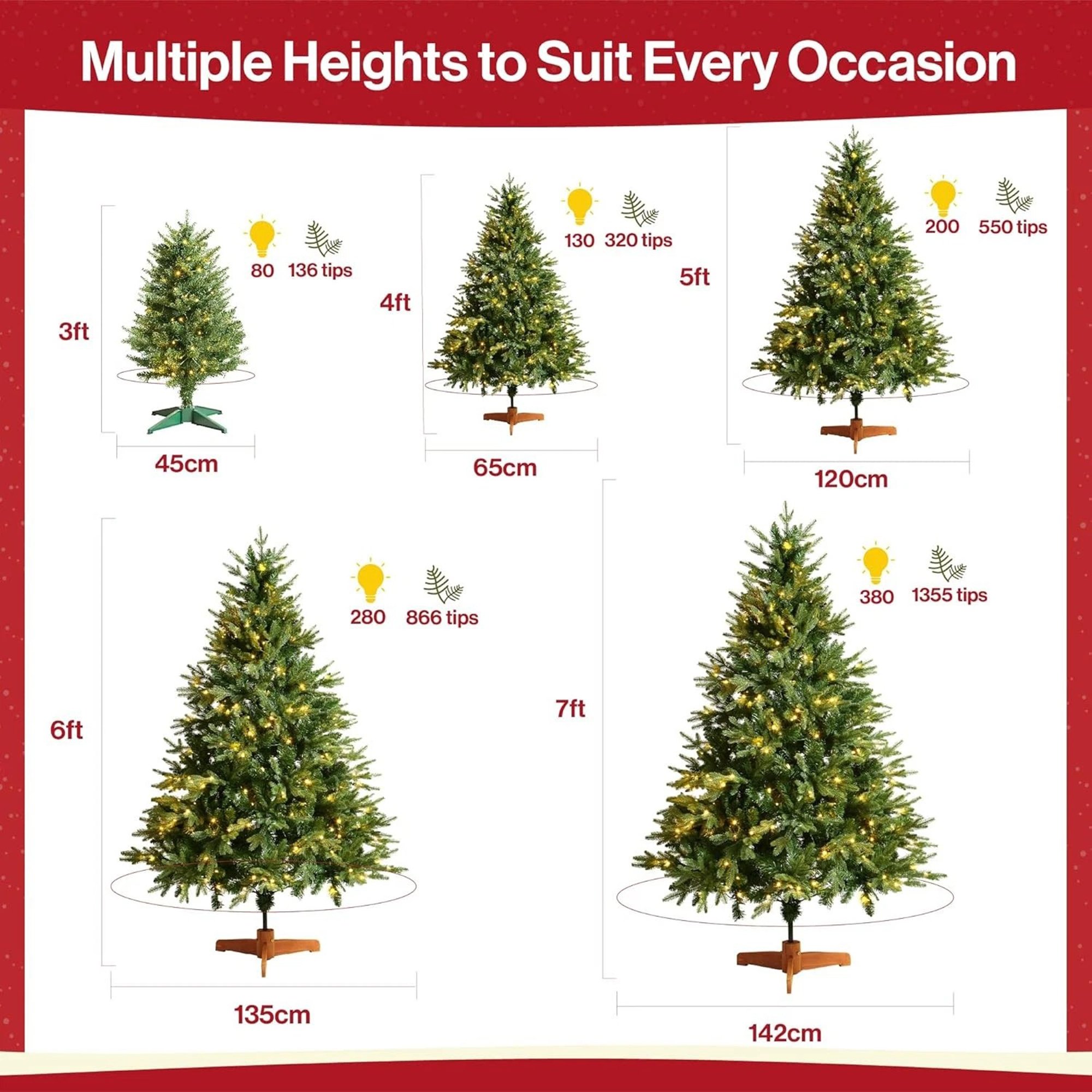 My Christmas 7ft Pre-Lit Christmas Tree with 380 LED Lights - Green - Image 6