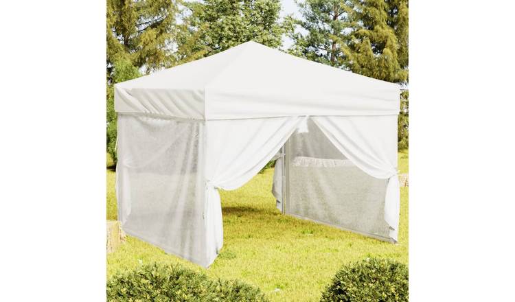 Walplus 3 x 3 m Folding Party Tent with Sidewalls - White