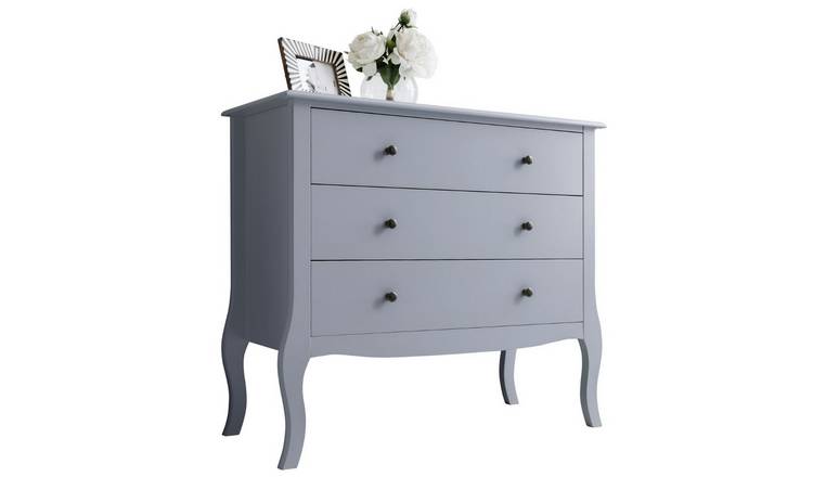 Noa & Nani Camille 3 Drawer Chest of Drawers - Grey