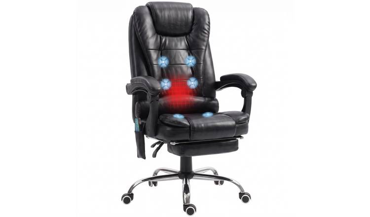 Vinsetto 6 Point Vibrating Massage Office Chair - Black