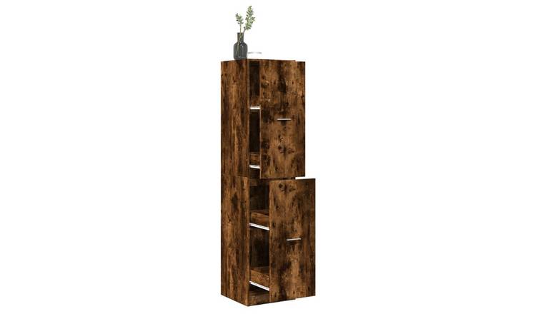 Walplus Engineered Wood Cabinet - Dark Oak - 40 x 41 x 174.5 cm