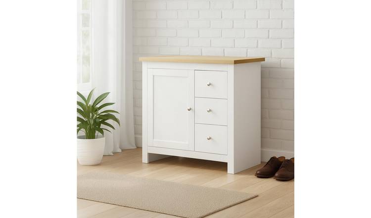 Home Treats Berlin Cabinet 3 Drawer Cupboard - White