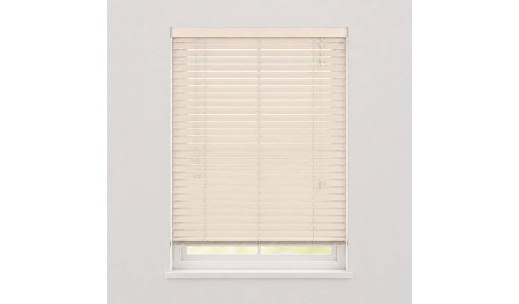 New Edge Blinds Cream Real Wood String Venetian Blind - 235cm x 120cm