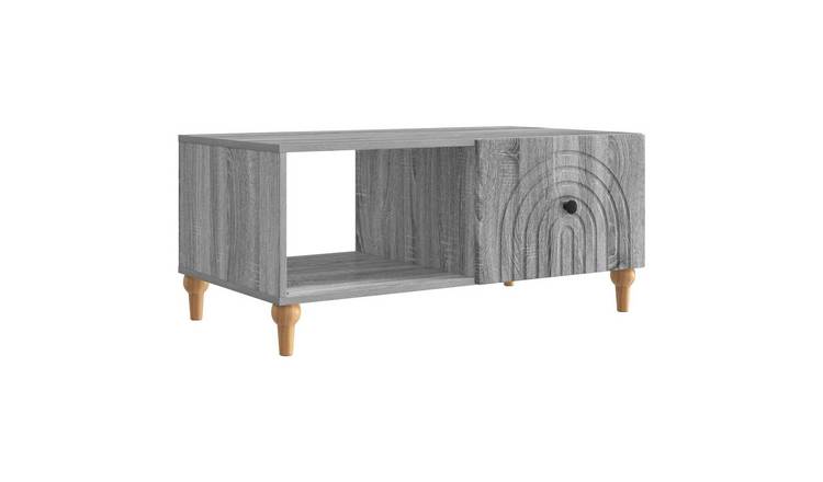 Walplus Engineered Wood Coffee Table - Grey sonoma - 90 x 50 x 40 cm