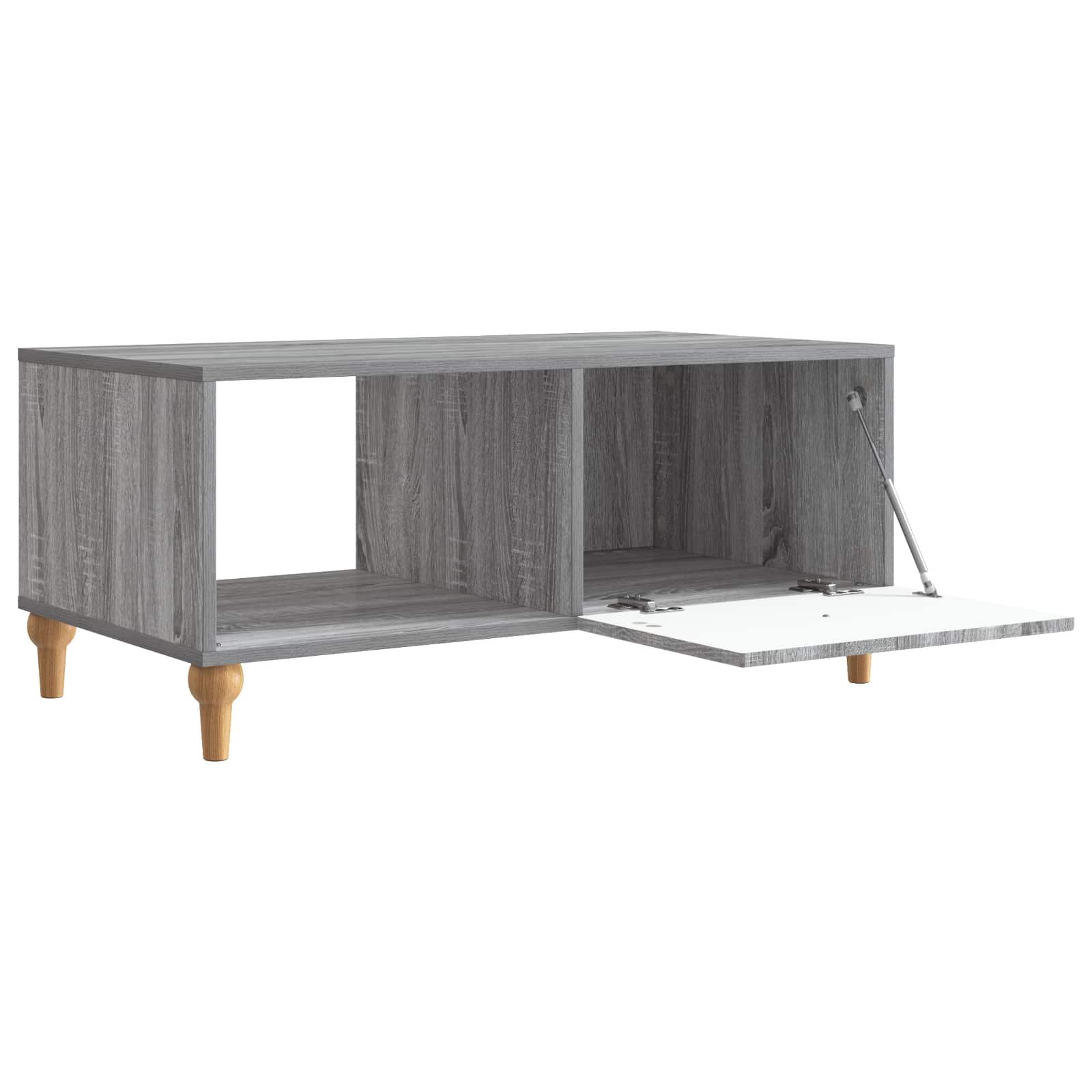 Walplus Engineered Wood Coffee Table - Grey sonoma - 90 x 50 x 40 cm - Image 3
