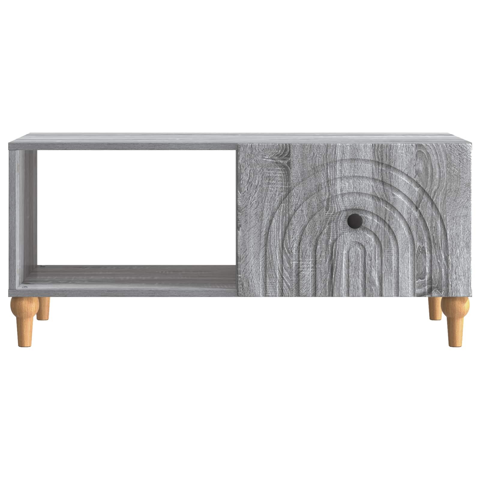 Walplus Engineered Wood Coffee Table - Grey sonoma - 90 x 50 x 40 cm - Image 4