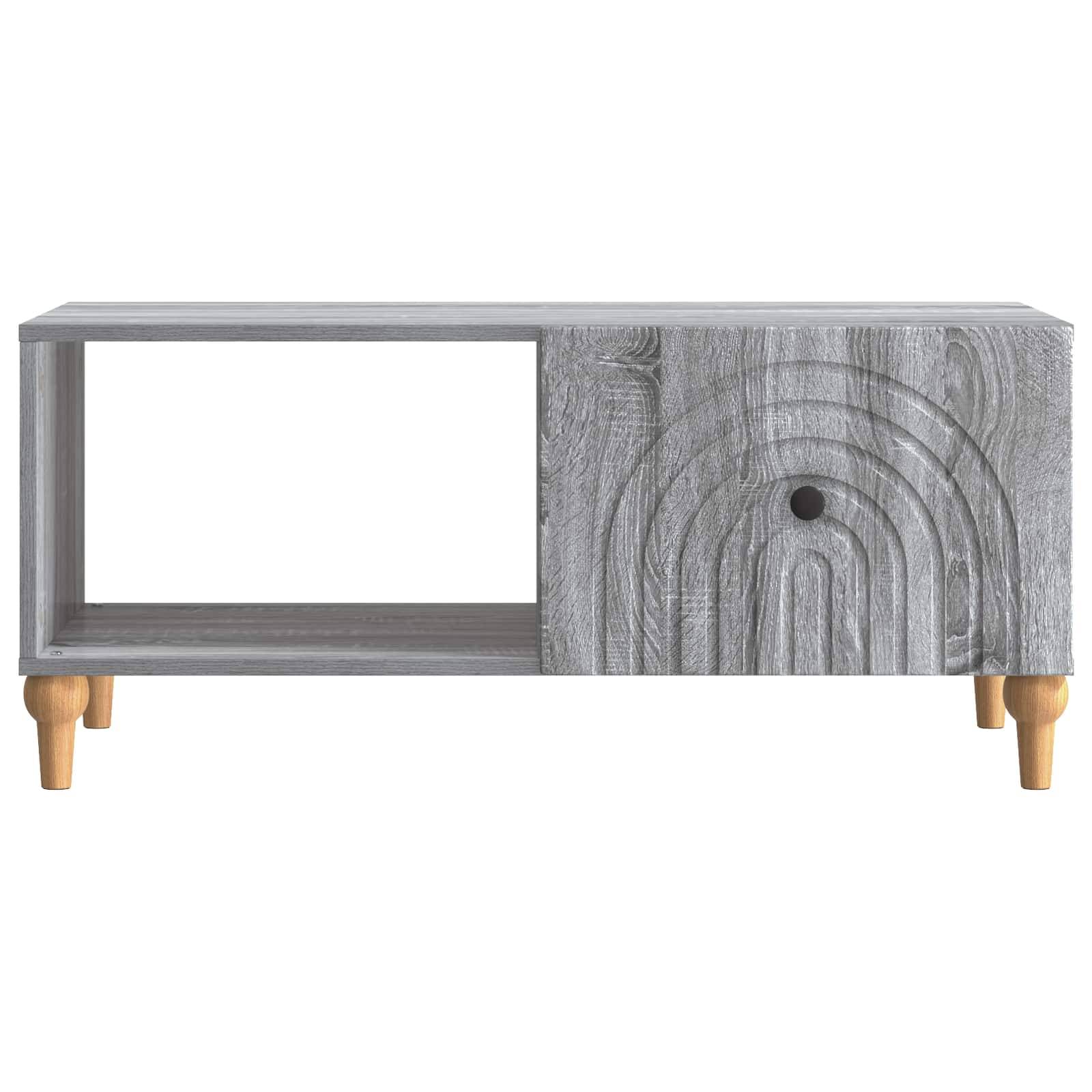 Walplus Engineered Wood Coffee Table - Grey sonoma - 90 x 50 x 40 cm - Image 4