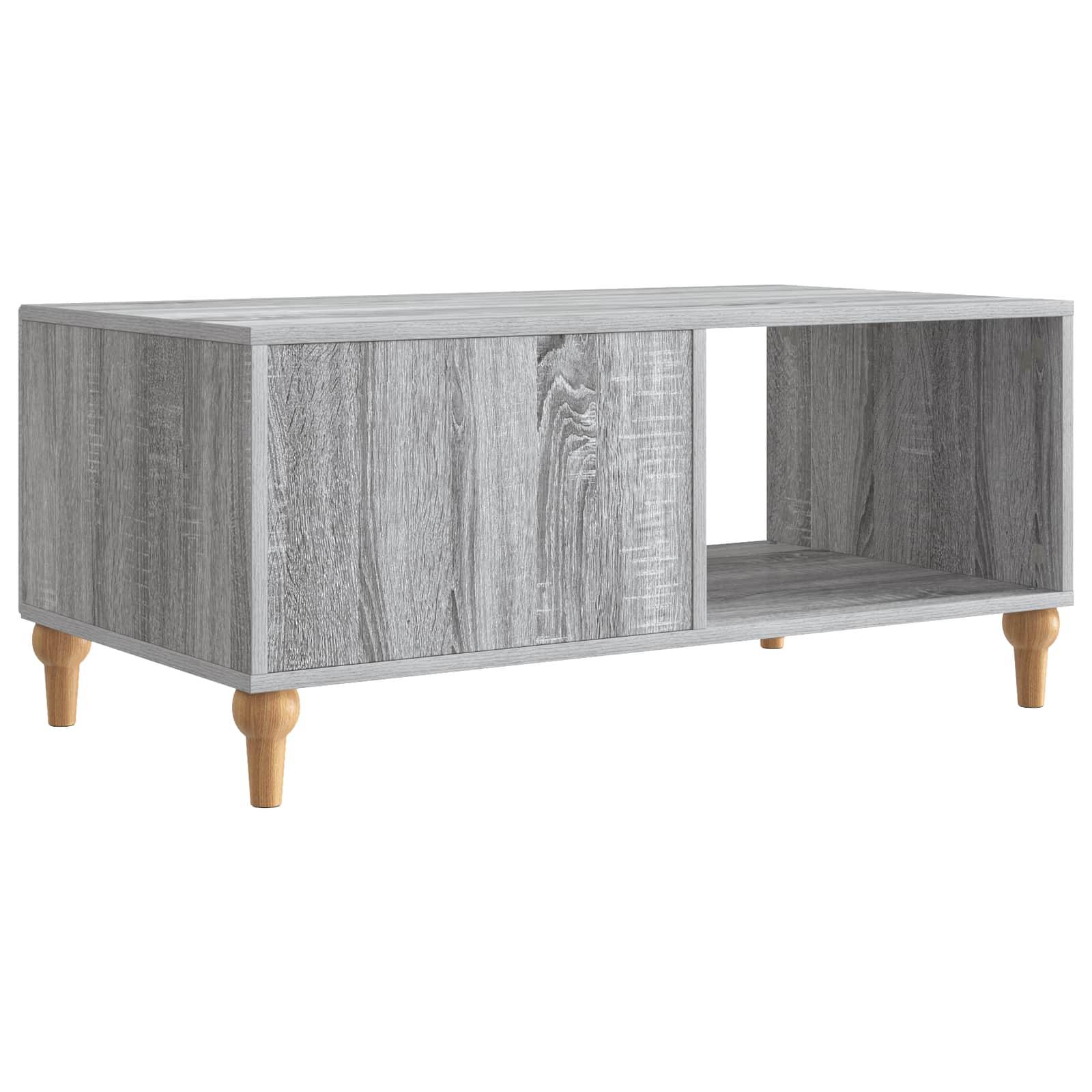 Walplus Engineered Wood Coffee Table - Grey sonoma - 90 x 50 x 40 cm - Image 6
