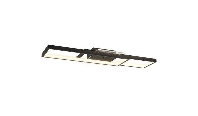 HOMCOM Modern Dimmable Ceiling Light with Wall Switch and Remote Control - Black