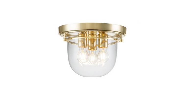 Elstead Quoizel Flush Ceiling Light - Polished Brass
