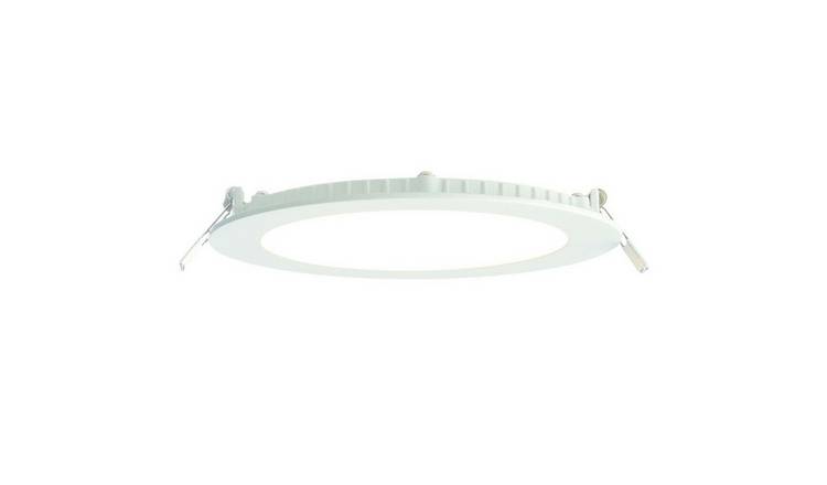 Loops Direct Die Cast Aluminium LED Flush Ceiling Light - White