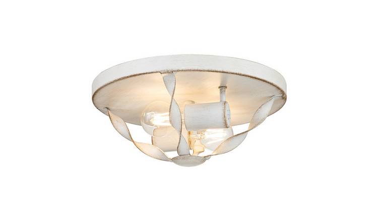 Elstead Quoizel Flush Ceiling Light - Antique white