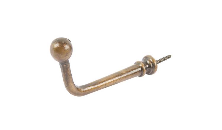 Hammer & Tongs Flat Top Screw Hook - Brass