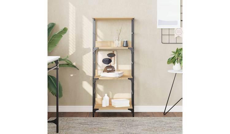 Walplus Engineered Wood Bookshelf - Light Oak - 50 x 33 x 117.5 cm