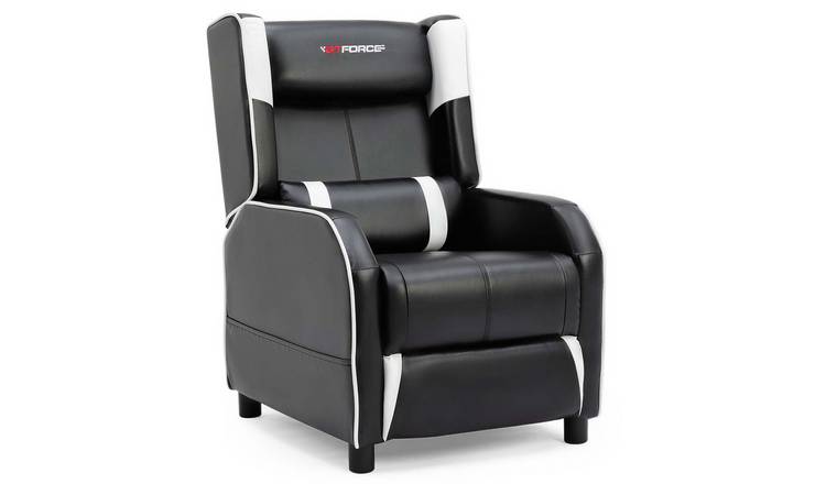 Furniture Online Ranger X Faux Leather Recliner Gaming Chair - White