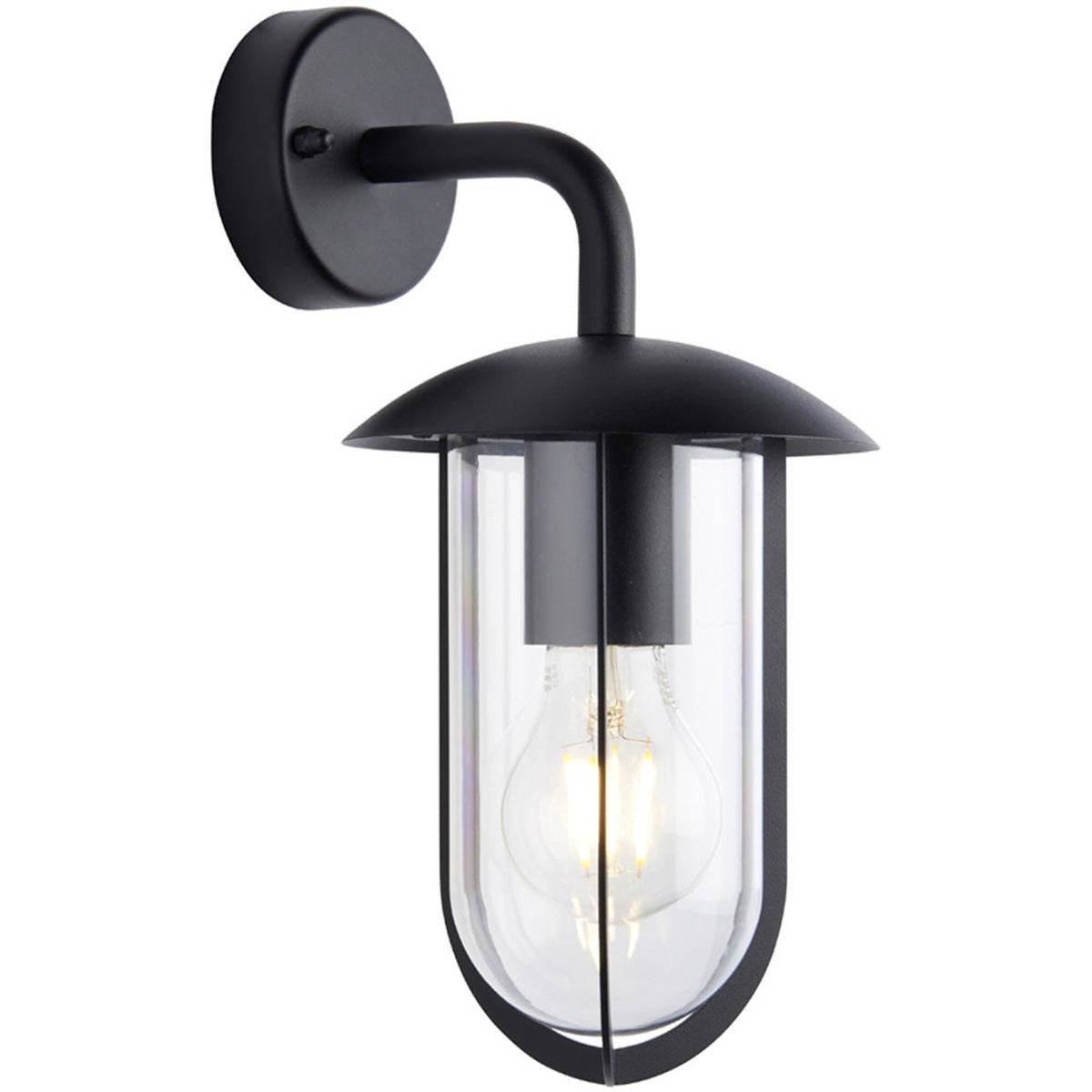Loops Direct Aluminium Alloy and Polycarbonate Wall Light - Textured Black - Image 1