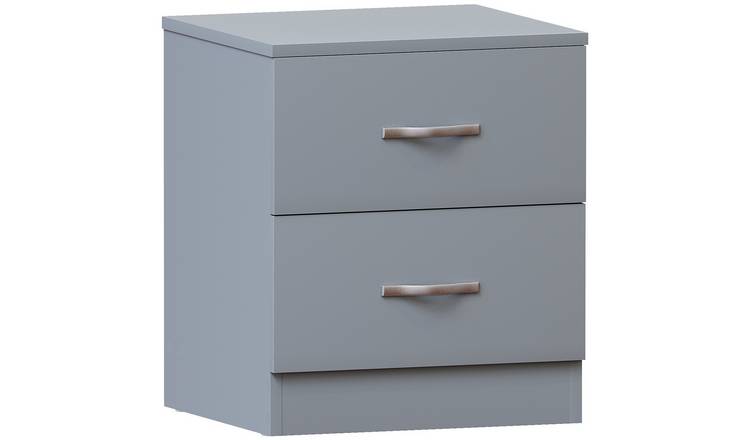 Vida Designs Riano 2 Drawer Bedside Chest - Grey