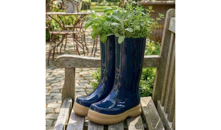 Dibor Large Wellington Planter - Dark Blue