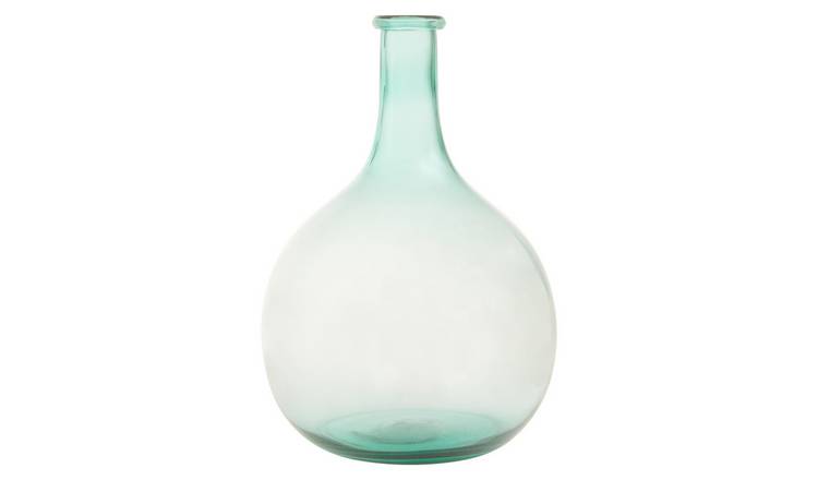Orsina Bexley Large Bottle Neck Recycled Glass Vase - Blue