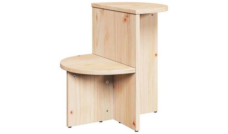 Walplus Solid Pine Wood Coffee Table - Natural - 50 x 40 x 50 cm