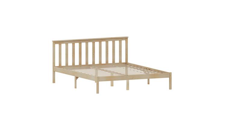 Vida Designs Milan King Size Wooden Low Foot Bed - Pine