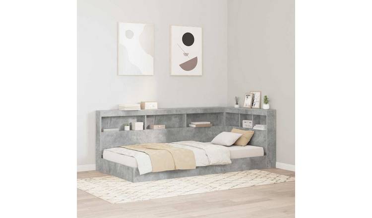 Walplus Wood Storage Headboard - Granite Grey - 207.5 x 107.5 x 76.5 cm