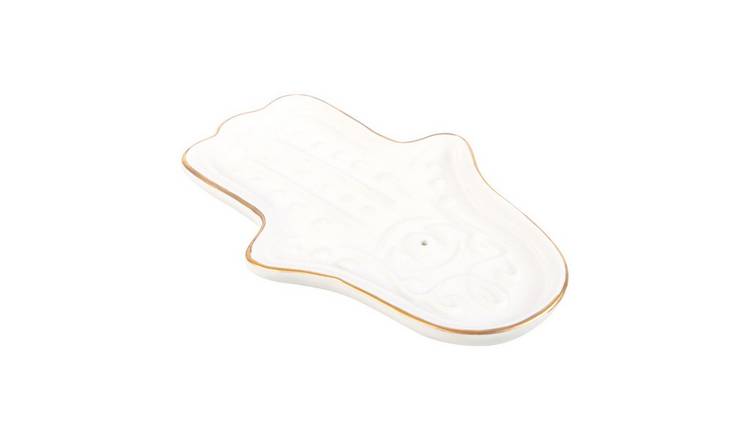 Something Different Hamsa Hand Incense Holder - White