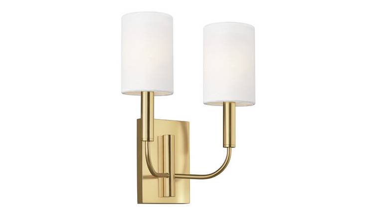 Elstead Brianna 2 Arm Wall Light - Burnished Brass