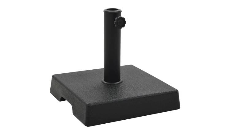 Walplus Parasol Base Square Polyresin 8 kg - Black - 35 x 33 cm