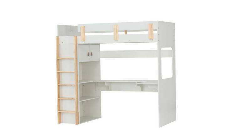 Noa & Nani Nells Highsleeper Cabin Bed With Built In Desk & Storage - White
