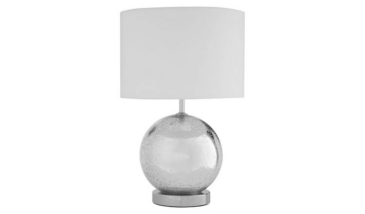 Orsina Naomi Fabric Shade Table Lamp – Silver