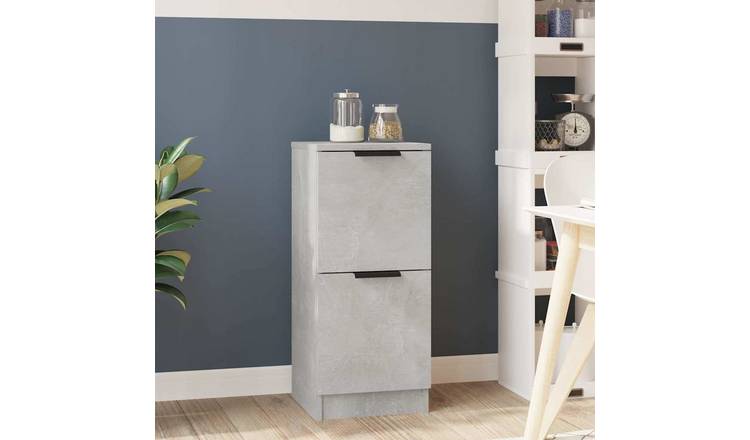 Walplus Engineered Wood Buffet Sideboard - Concrete Grey - 30 x 30 x 70 cm