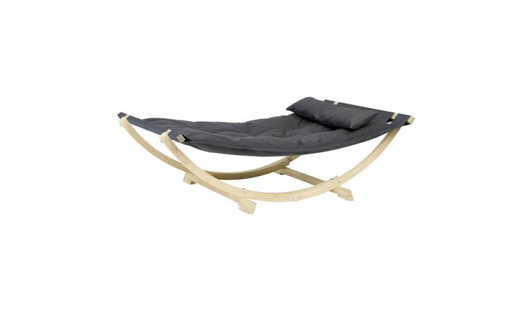 Amazonas Lounge Bed Weather-Resistant Spruce Wooden Daybed – Anthracite