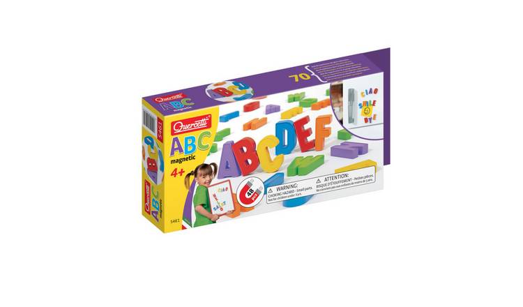 Quercetti 48 Pieces Letters Set ABC Magnetic - Age 3+