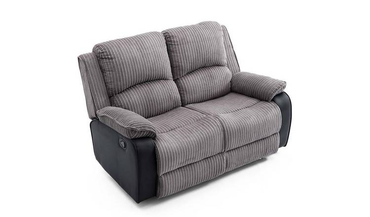 Furniture Online Postana Manual Recliner 2 Seater Fabric Sofa – Grey
