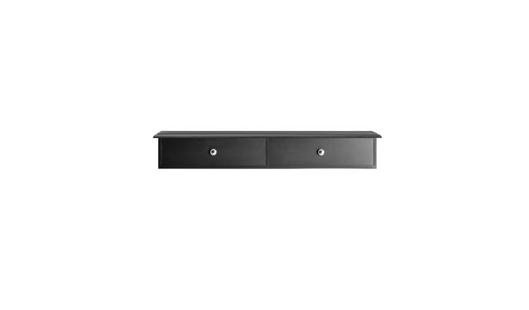 SoBuy 2 Drawer Floating Shelf - Black