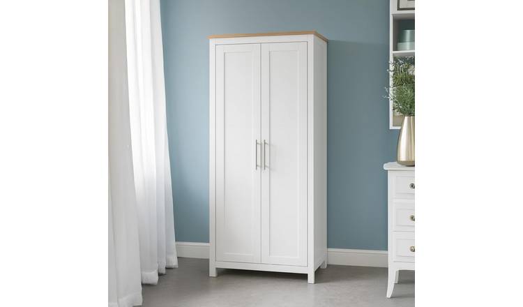 Home Treats Berlin 2 Door Wardrobe - White & Pine