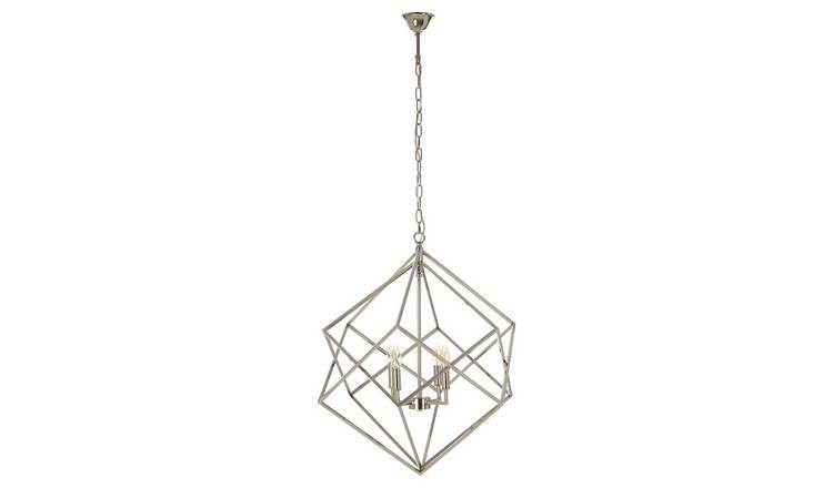 Orsina Kamara Double Box Pendant Light - Silver