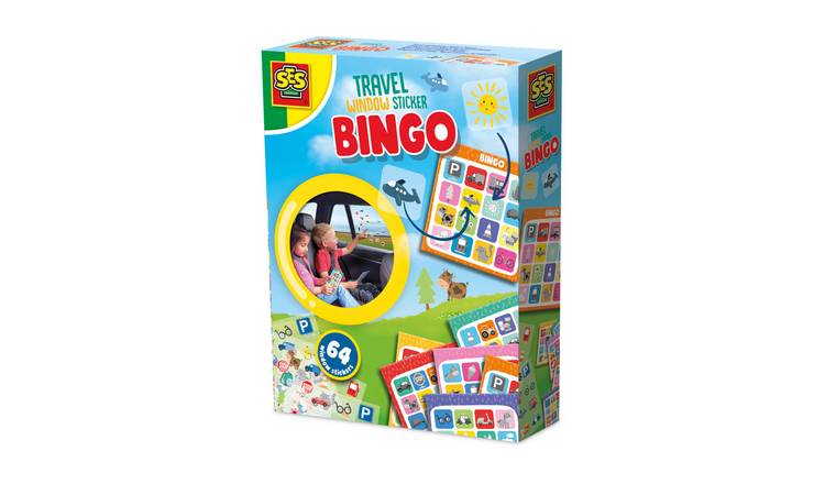 SES Creative Window Sticker Bingo Car Travel Game