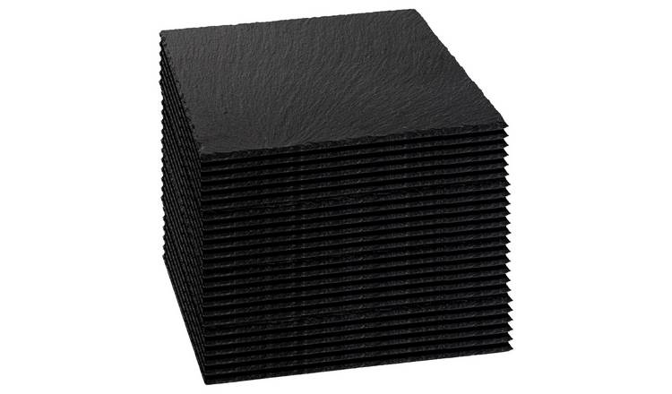 Argon Tableware Square Slate Placemats - Pack of 24