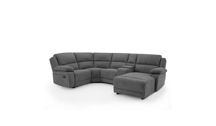 Furniture Online Dublin Corner Recliner 4 Seater Linen Sofa – Dark Grey