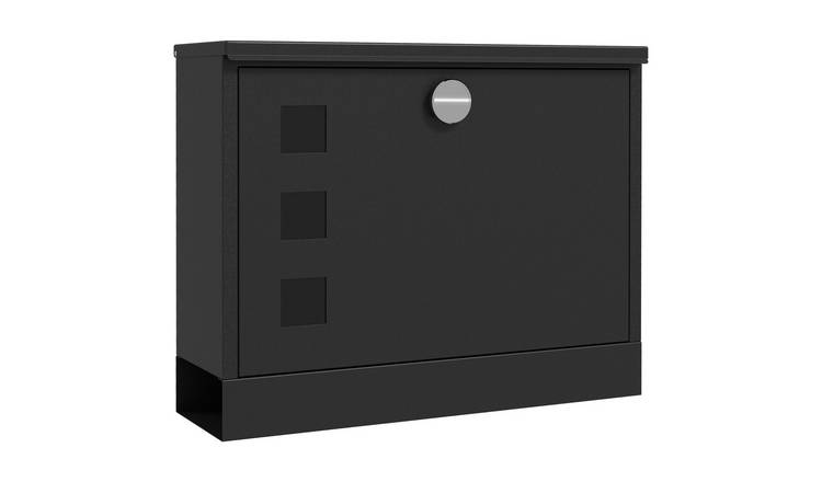 HOMCOM Weatherproof Wall Mounted Letter Box – Black