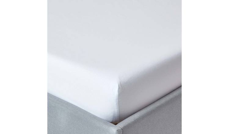 Homescapes Egyptian Cotton White Deep Fitted Sheet - Double