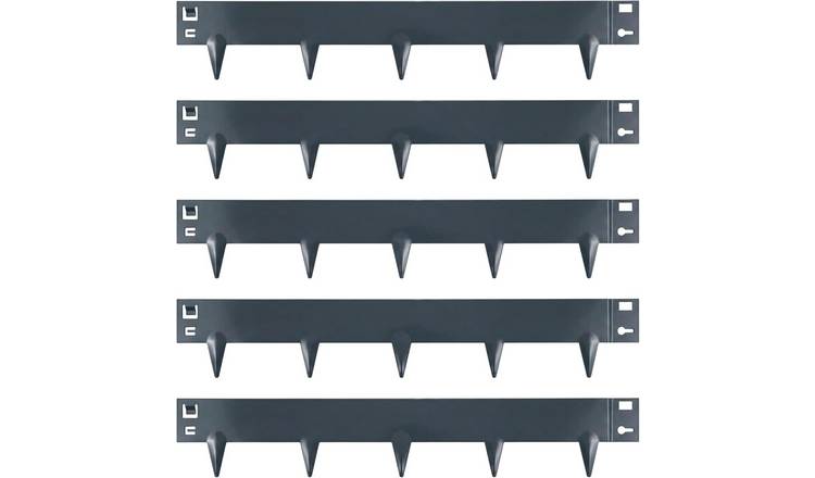 Greenera 5m x 8cm Galvanised Steel Lawn Edging Garden Border - Grey
