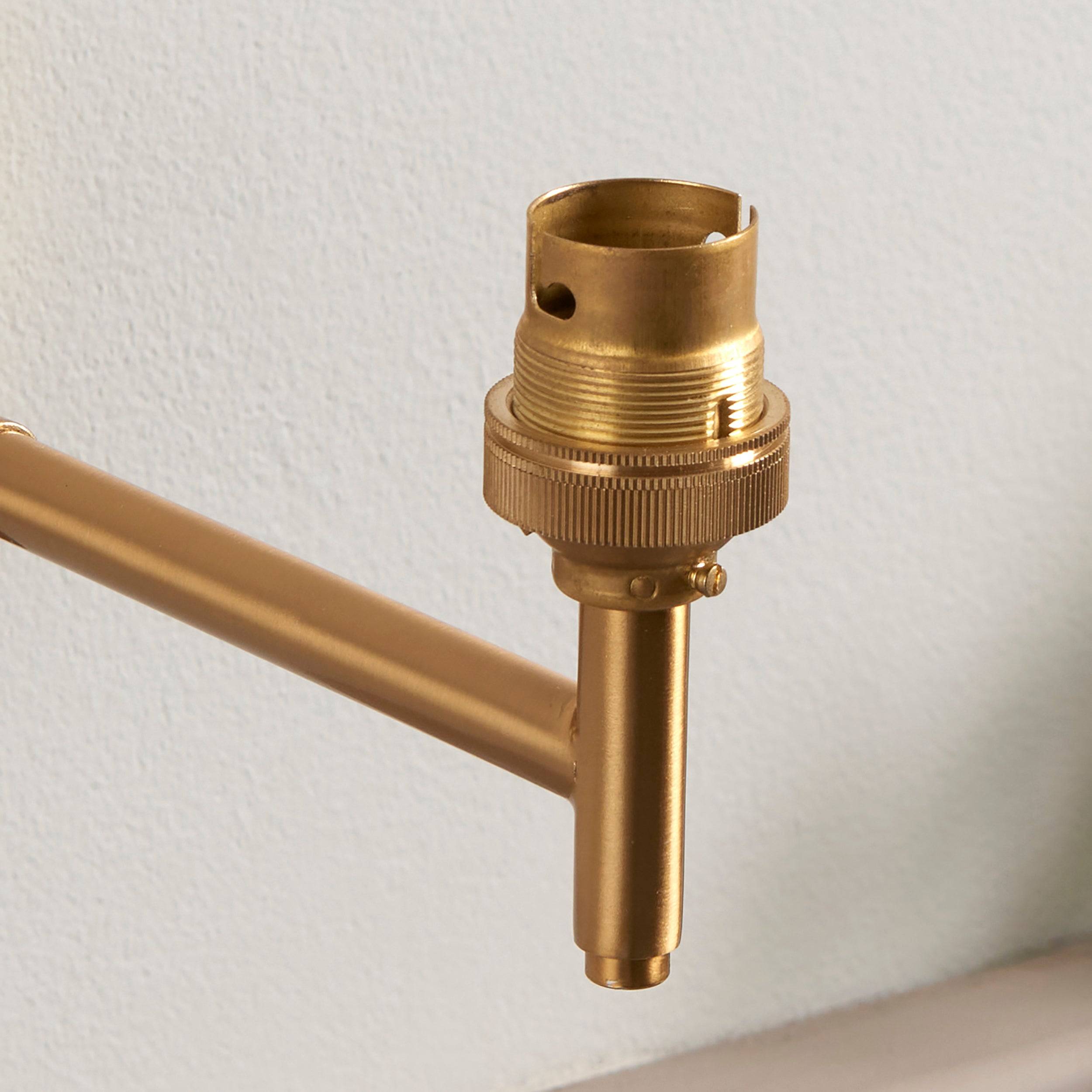 Loops Direct Pack of 2 Wall Light With Adjustable Knuckle - Brushed Aged Brass - Image 4