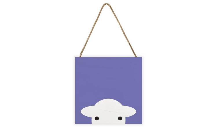 Herdy Peep Wood Plaque - Purple