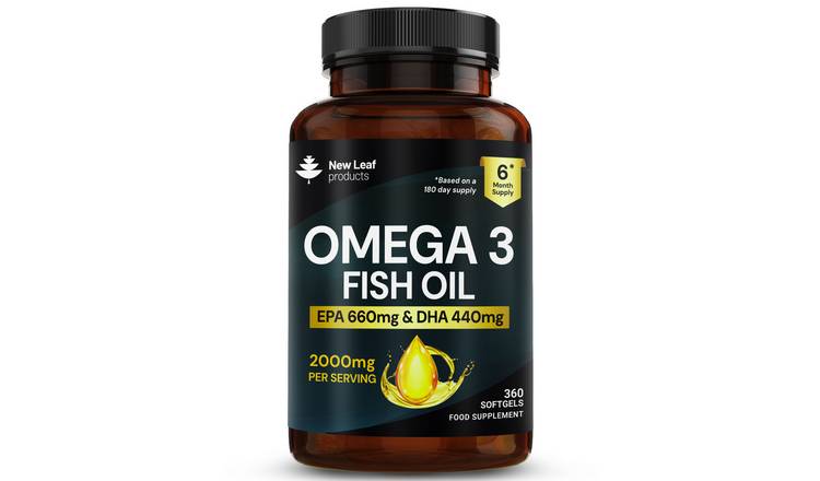 New Leaf Omega 3 2000mg Fish Oil EPA 660mg & DHA 440mg - 360 Softgels