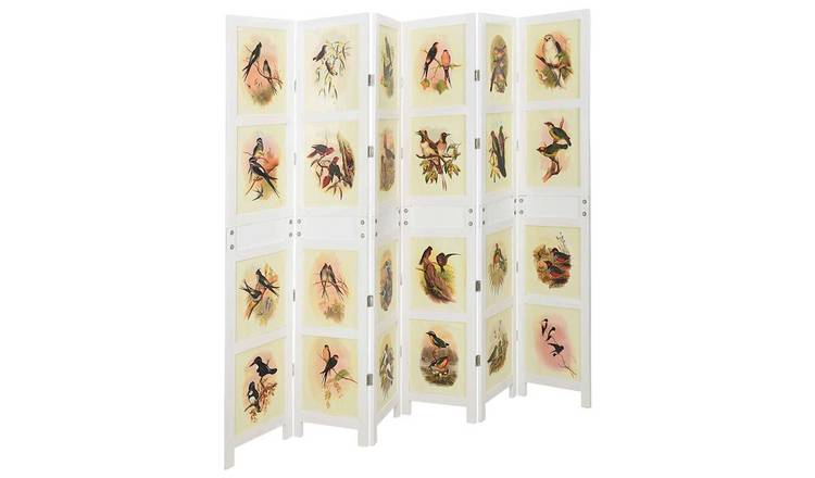 Walplus MDF Folding Room Divider - White - 212 x 165 cm