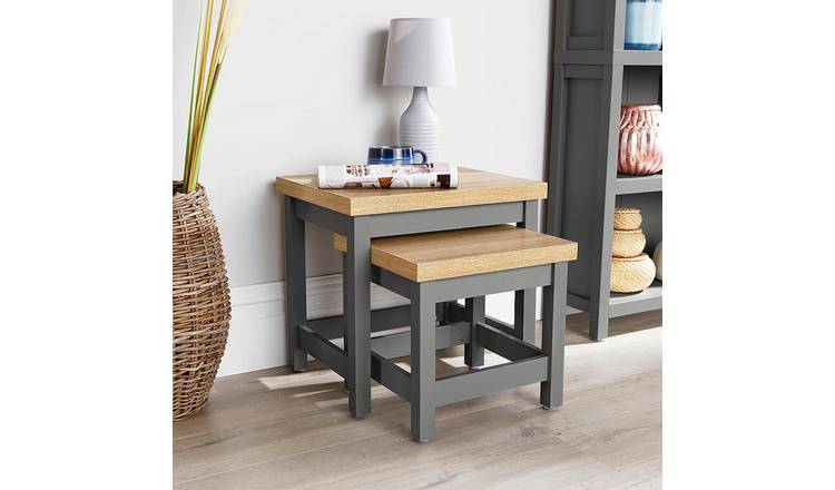 Home Source Avon Nest of 2 Tables - Graphite