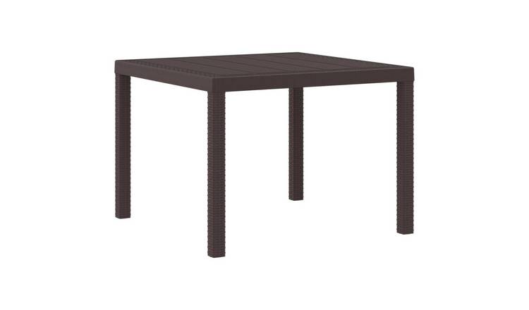 Walplus Garden Table - Brown - 100 x 100 x 73 cm